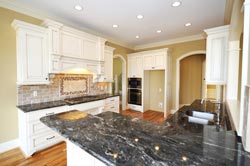 Black Granite kitchen white cabinets - Fate TX Fate TX