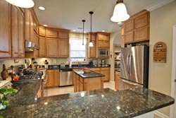peacock green Granite kitchen - Fate TX Fate TX